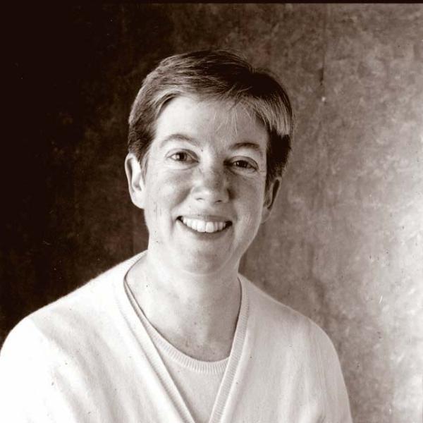 Black & White photo of woman with white shirt